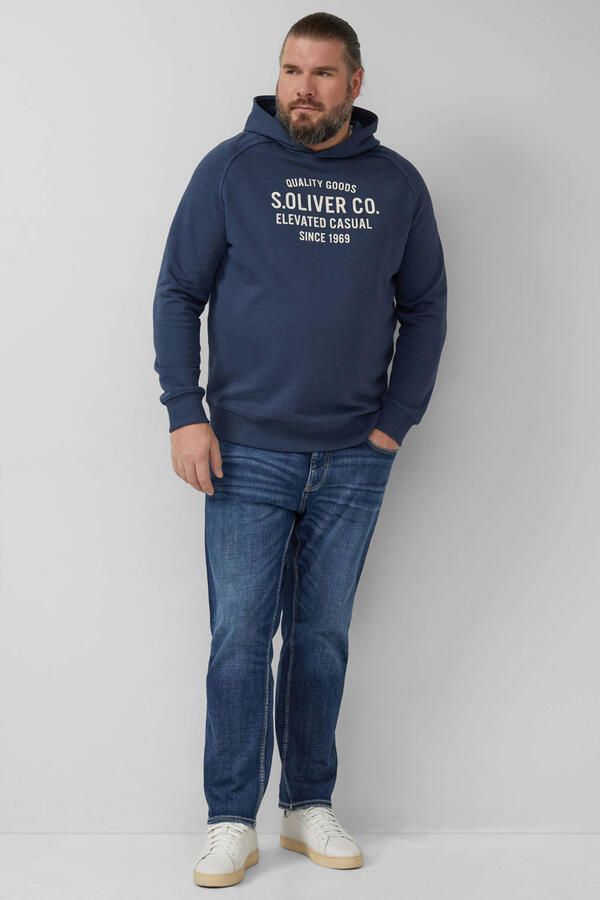 S.Oliver Big Size hoodie donkerblauw - Foto 2