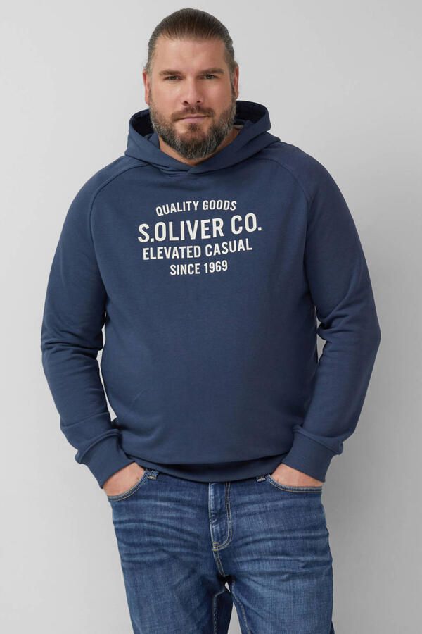 S.Oliver Big Size hoodie donkerblauw - Foto 3