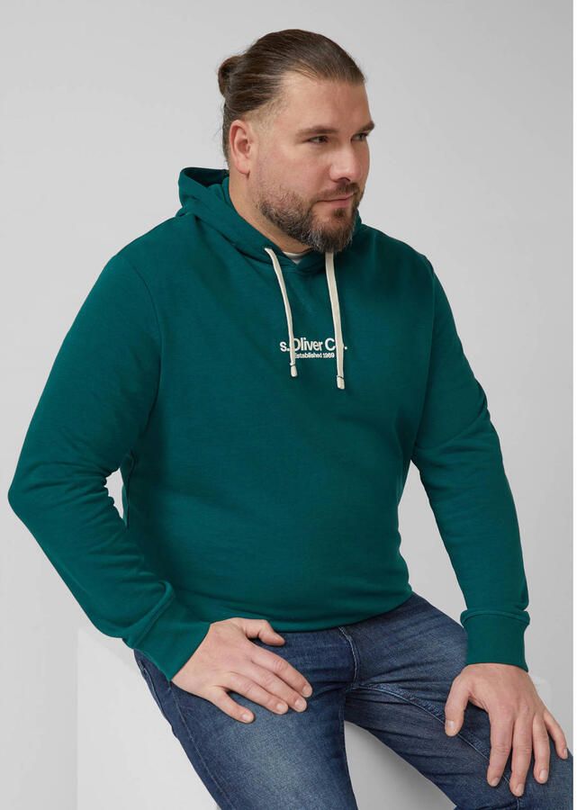 S.Oliver Big Size hoodie donkergroen - Foto 2