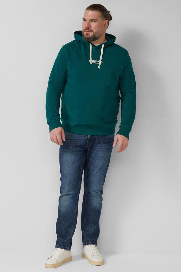 S.Oliver Big Size hoodie donkergroen - Foto 3
