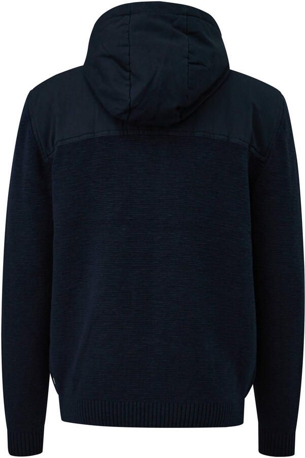 S.Oliver Big Size katoenen gebreid vest blauwzwart