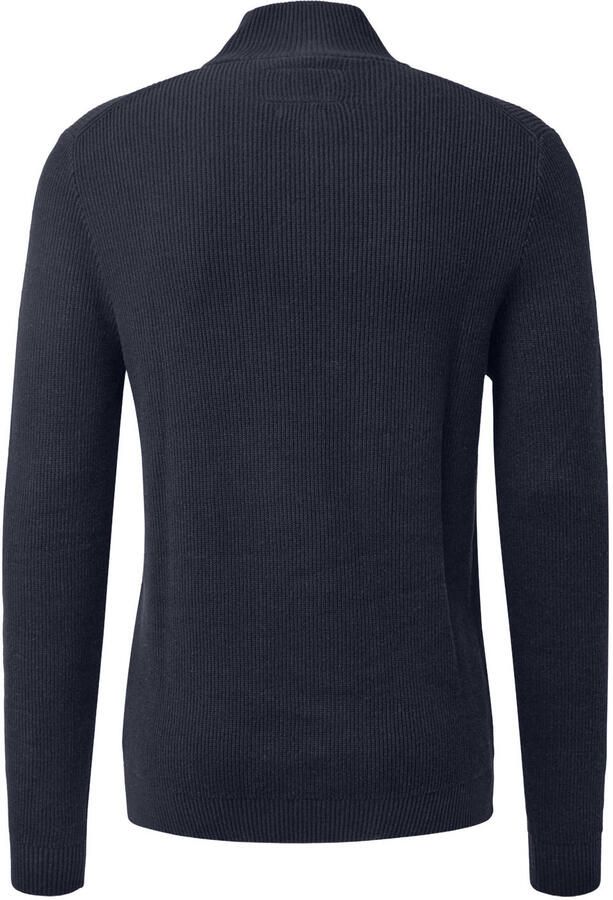 S.Oliver Big Size Plus Size katoenen regular fit gebreide trui blauwzwart - Foto 2