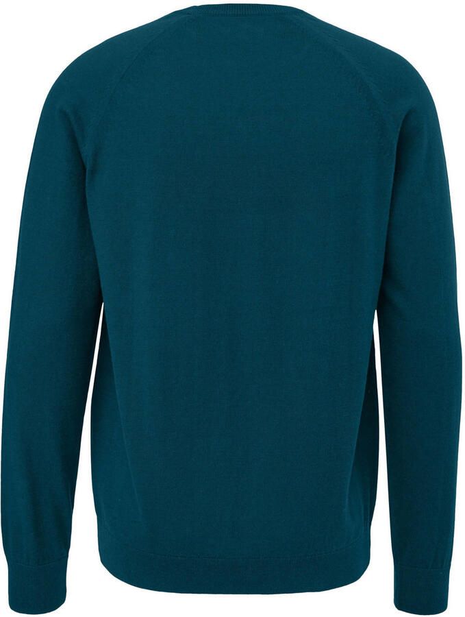 S.Oliver Big Size pullover petrol fijn gebreid