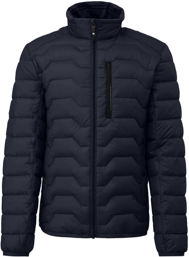 S.Oliver Big Size quilted winterjas blauw zwart