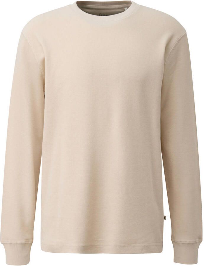 S.Oliver Big Size regular fit longsleeve beige