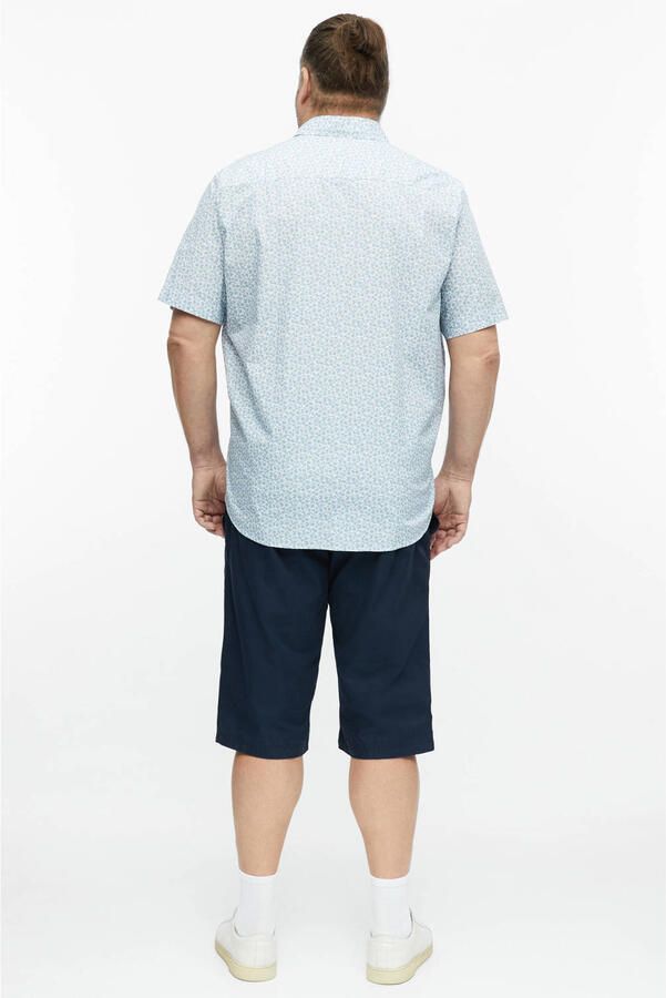 S.Oliver Big Size regular fit overhemd met print lichtblauw - Foto 3