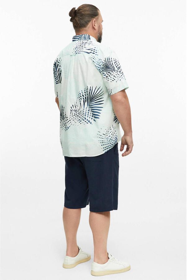 S.Oliver Big Size regular fit overhemd met print turquoise - Foto 3