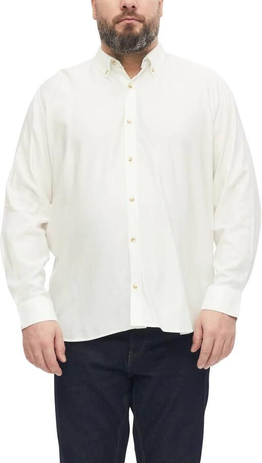 S.Oliver Big Size regular fit overhemd wit