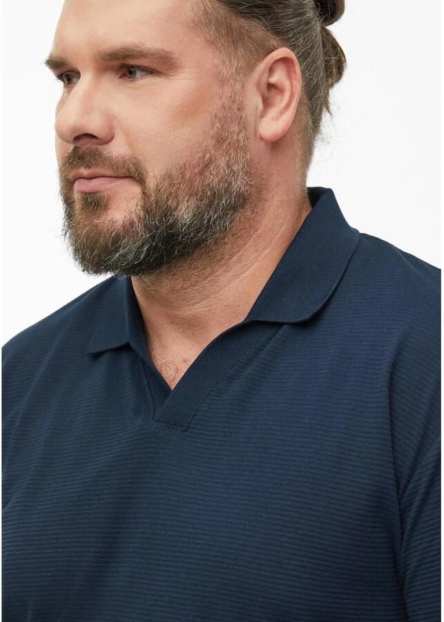 S.Oliver Big Size regular fit polo blauwzwart - Foto 2