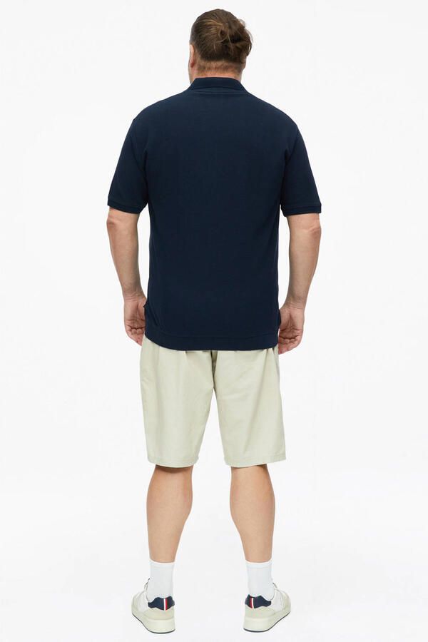 S.Oliver Big Size regular fit polo blauwzwart - Foto 2