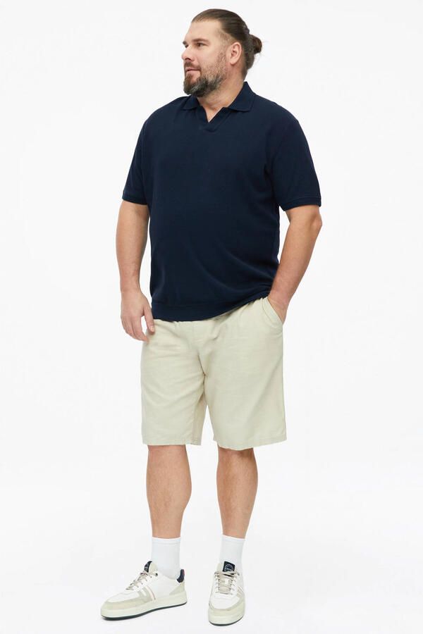 S.Oliver Big Size regular fit polo blauwzwart - Foto 3