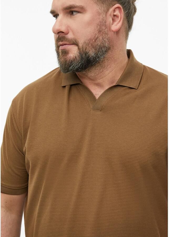 S.Oliver Big Size regular fit polo bruin - Foto 2