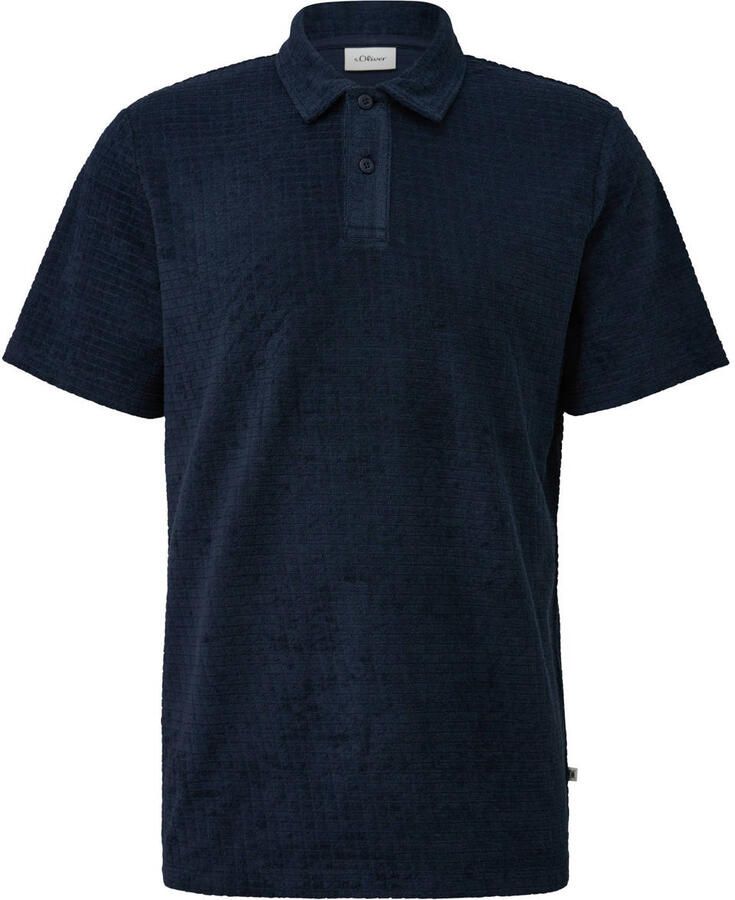 S.Oliver Big Size regular fit polo donkerblauw