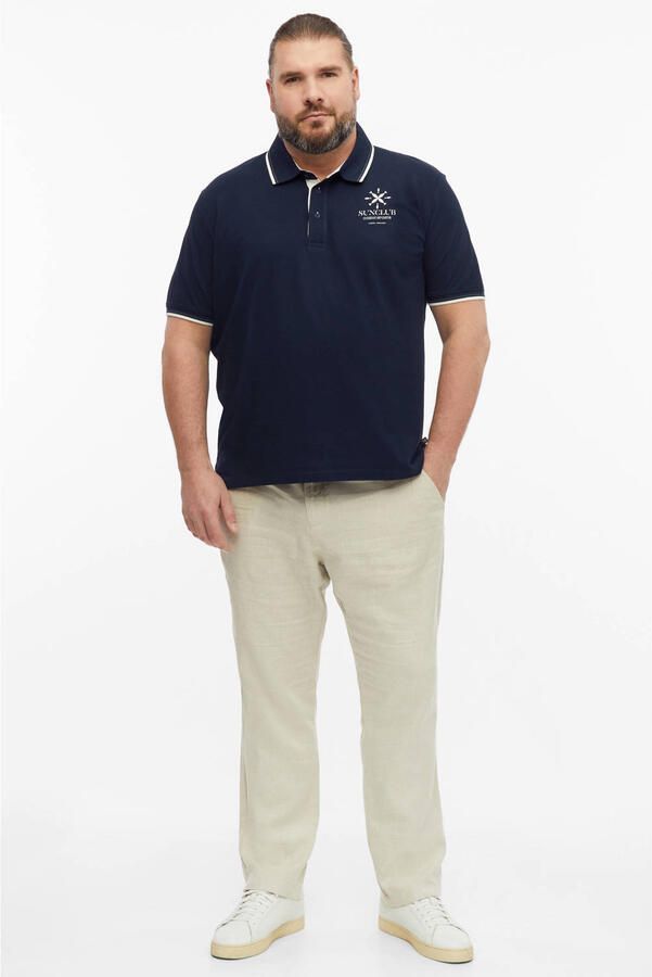 S.Oliver Big Size regular fit polo met print blauwzwart - Foto 2
