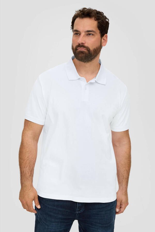 S.Oliver Big Size regular fit polo Plus Size wit