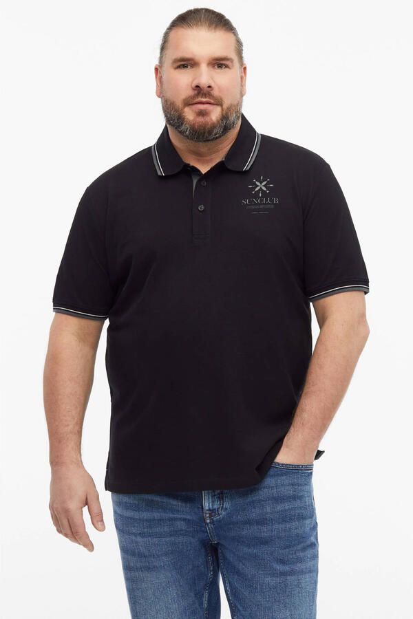 S.Oliver Big Size regular fit polo zwart