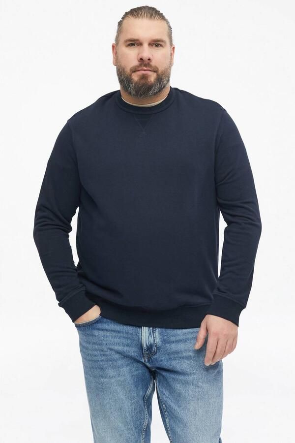 S.Oliver Big Size regular fit sweater blauwzwart