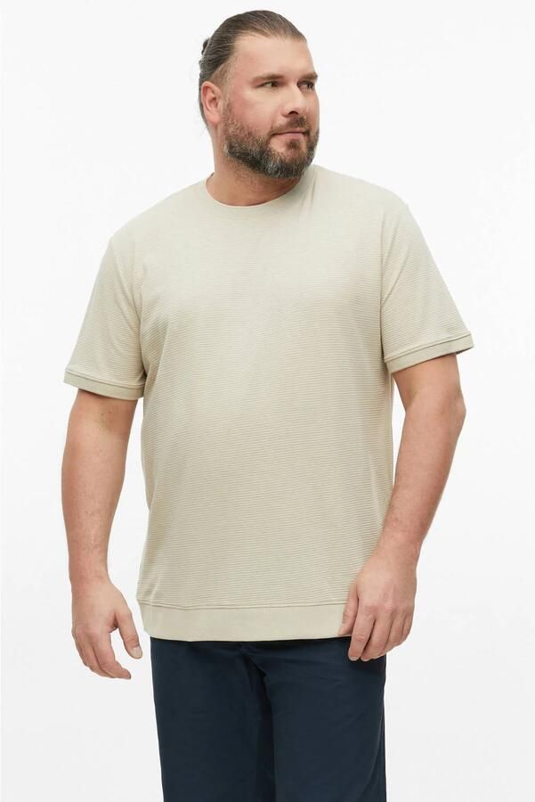 S.Oliver Big Size regular fit T-shirt beige - Foto 3