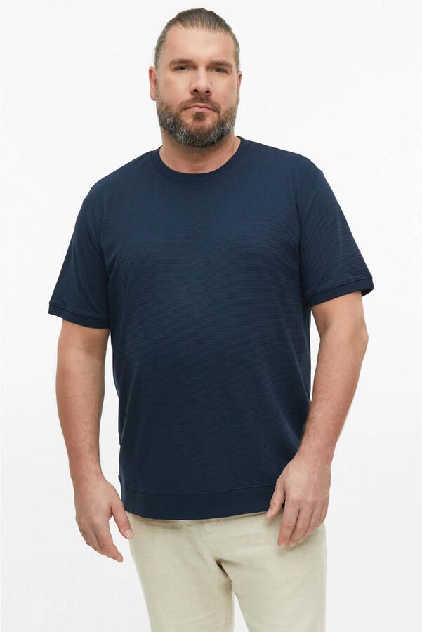 S.Oliver Big Size regular fit T-shirt blauwzwart