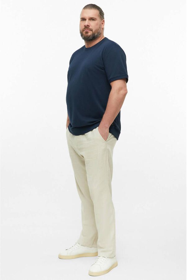 S.Oliver Big Size regular fit T-shirt blauwzwart - Foto 2