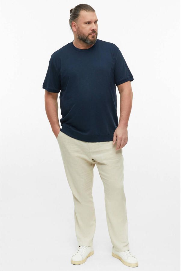 S.Oliver Big Size regular fit T-shirt blauwzwart - Foto 3
