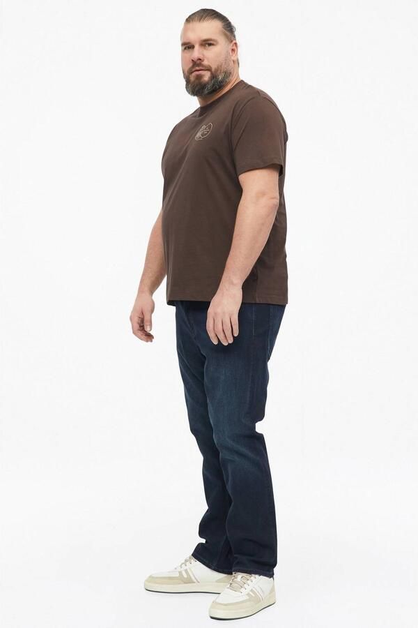 S.Oliver Big Size regular fit T-shirt donkerbruin - Foto 3