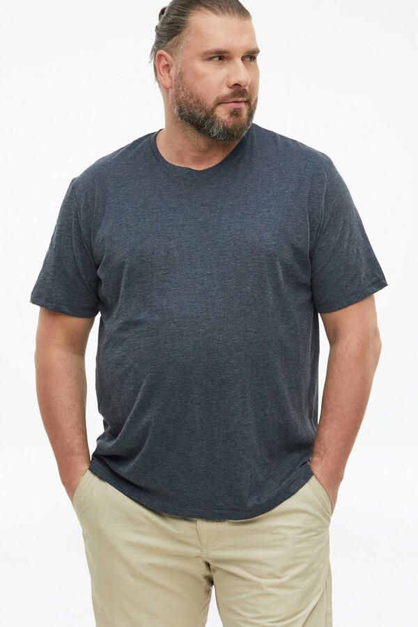 S.Oliver Big Size regular fit T-shirt marine - Foto 3