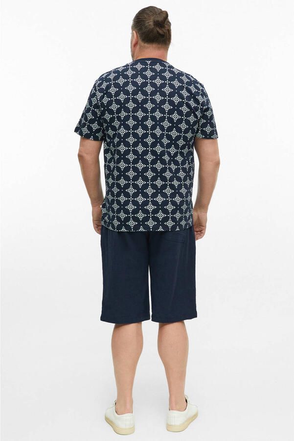 S.Oliver Big Size regular fit T-shirt met print blauw - Foto 2