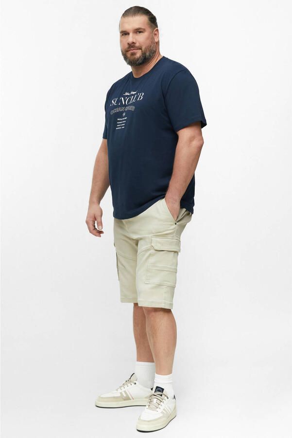 S.Oliver Big Size regular fit T-shirt met print donkerblauw - Foto 2