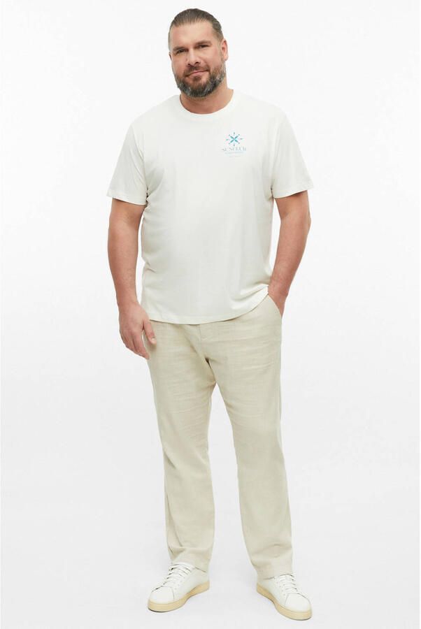 S.Oliver Big Size regular fit T-shirt met print wit - Foto 2