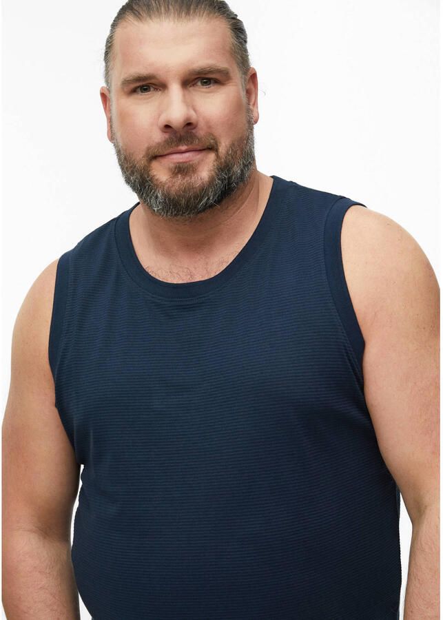 S.Oliver Big Size regular fit tanktop donkerblauw - Foto 2