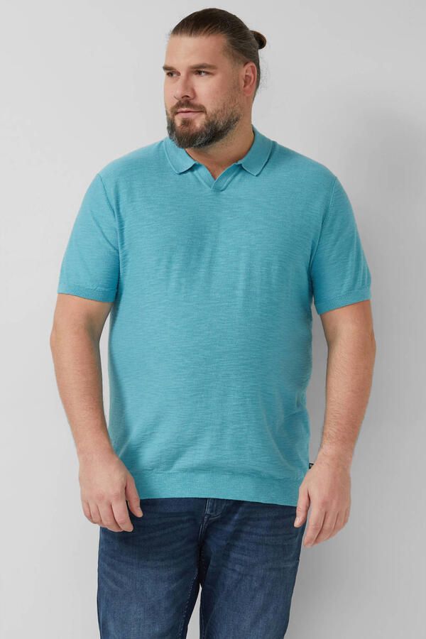 S.Oliver Big Size regular polo blauw