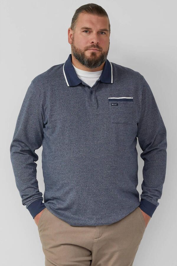 S.Oliver Big Size regular polo donkerblauw