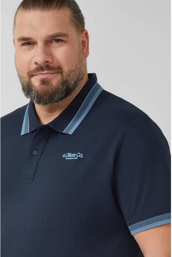 S.Oliver Big Size regular polo donkerblauw - Foto 2