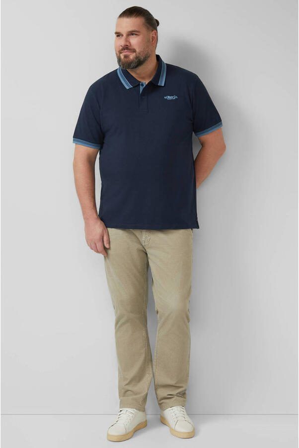 S.Oliver Big Size regular polo donkerblauw - Foto 3