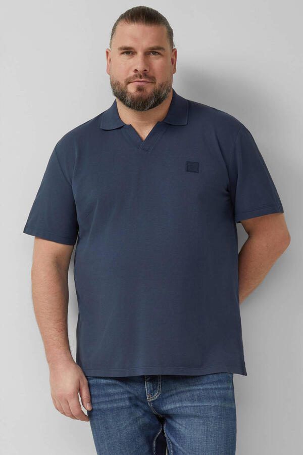 S.Oliver Big Size regular polo donkerblauw