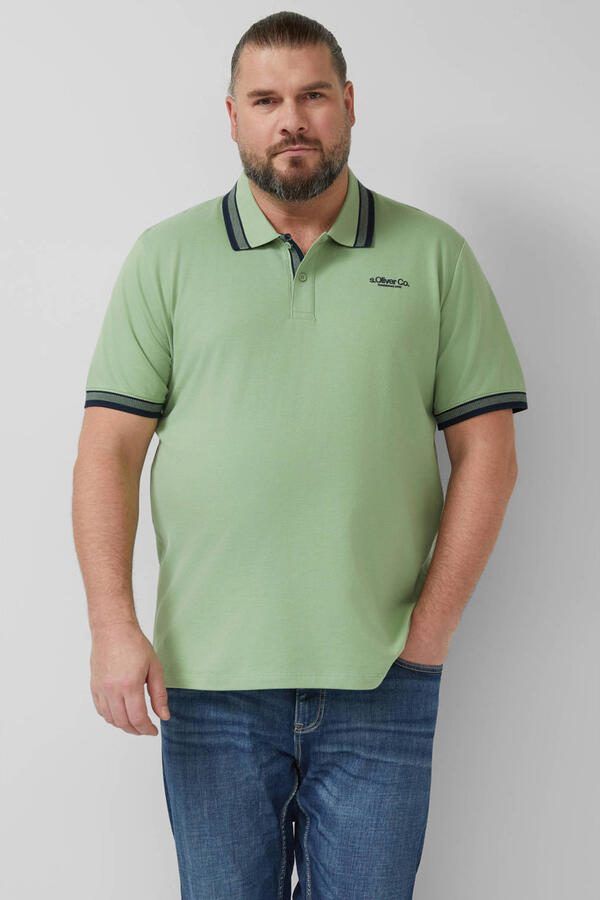 S.Oliver Big Size regular polo lichtgroen