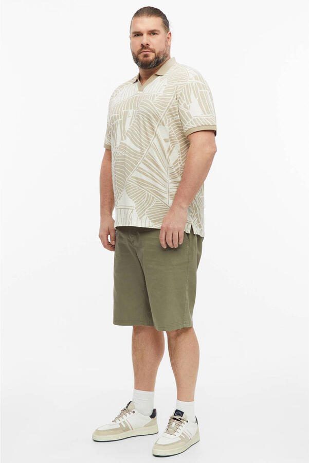 S.Oliver Big Size regular polo met linnen beige - Foto 3