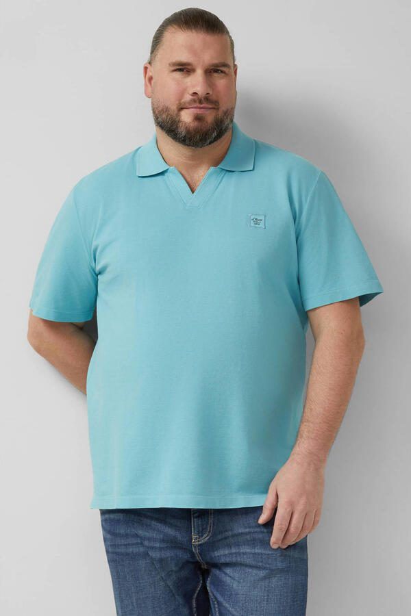 S.Oliver Big Size regular polo petrol