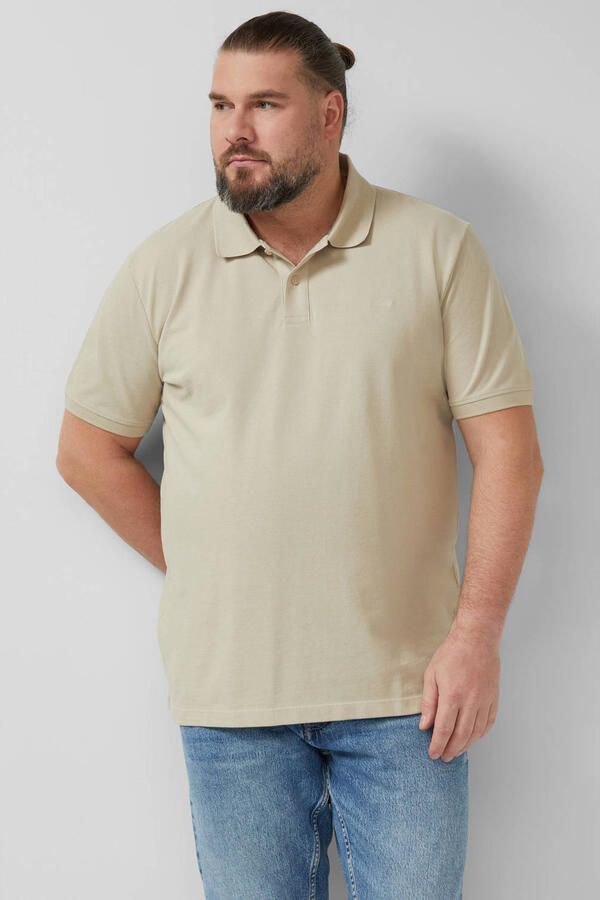 S.Oliver Big Size regular polo Plus Size beige
