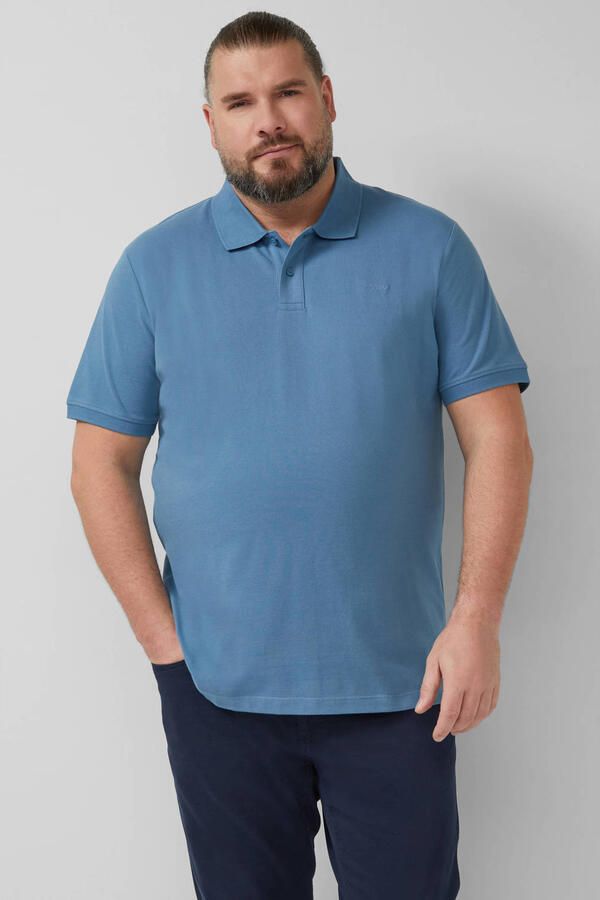S.Oliver Big Size regular polo Plus Size blauw