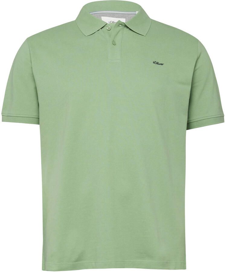 S.Oliver Big Size regular polo Plus Size lichtgroen - Foto 2