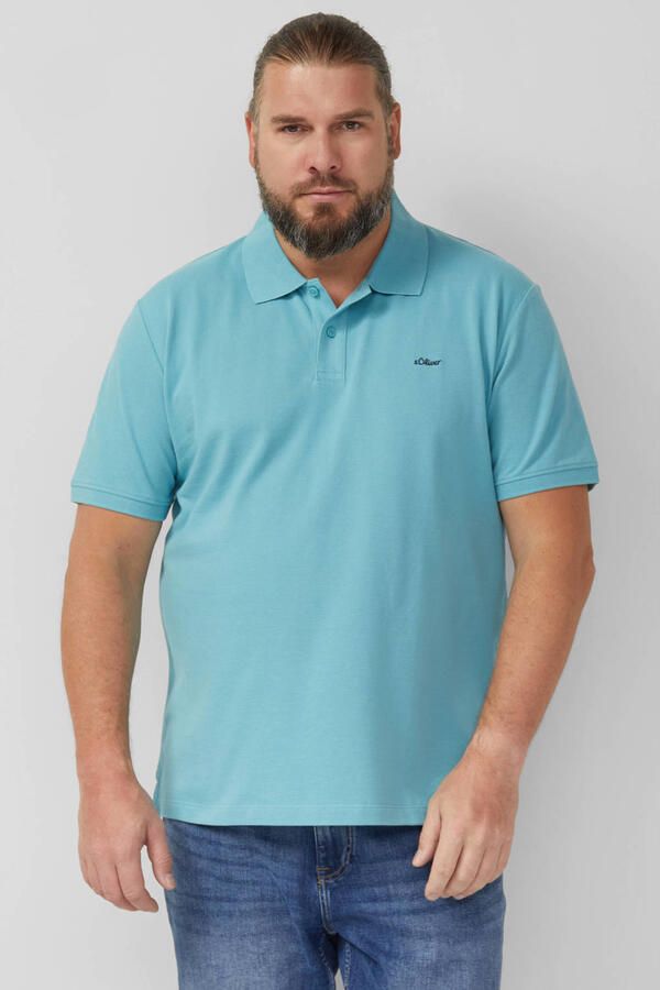 S.Oliver Big Size regular polo Plus Size turquoise