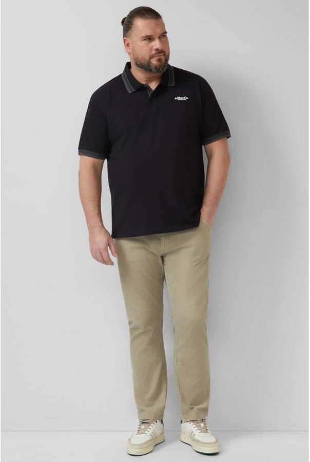 S.Oliver Big Size regular polo zwart - Foto 2