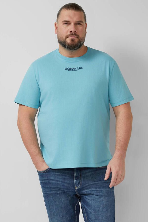 S.Oliver Big Size regular T-shirt blauw