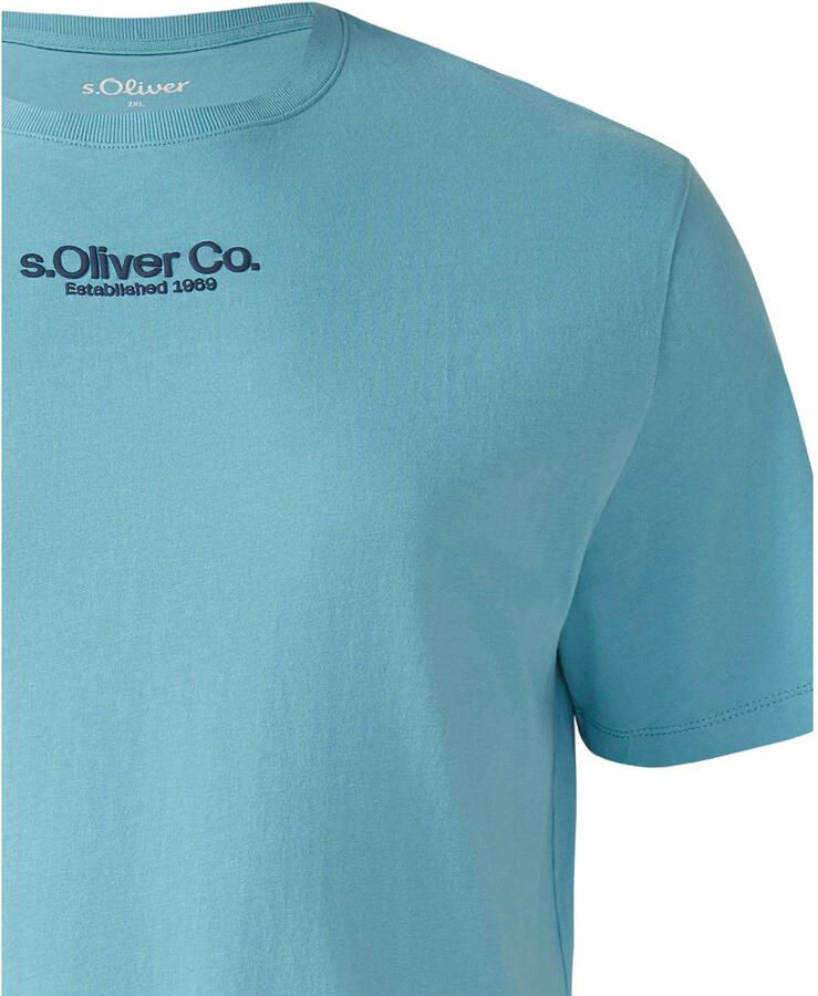 S.Oliver Big Size regular T-shirt blauw - Foto 2