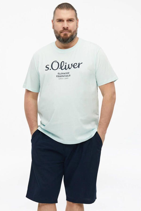 S.Oliver Big Size regular T-shirt blauw