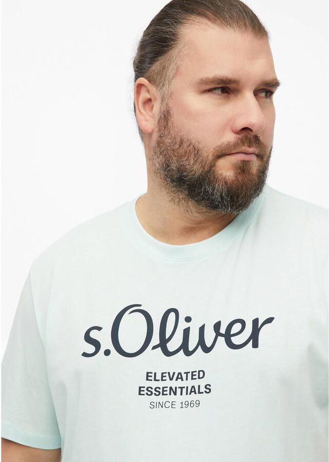 S.Oliver Big Size regular T-shirt blauw - Foto 2