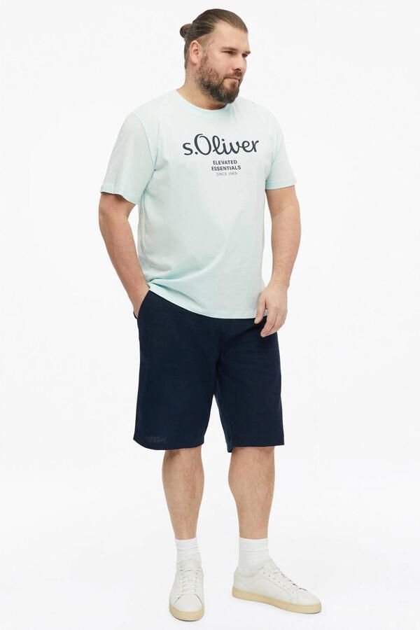 S.Oliver Big Size regular T-shirt blauw - Foto 3