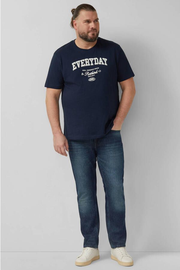 S.Oliver Big Size regular T-shirt donkerblauw - Foto 3